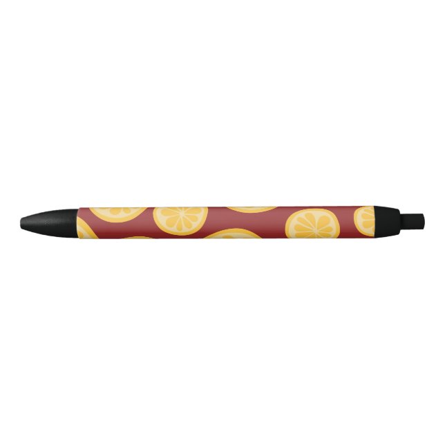 Lemon pattern black ink pen (Front)