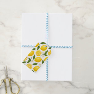Lemon pattern design gift tags