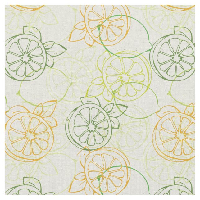 Lemon Pattern Fabric (Close Up)