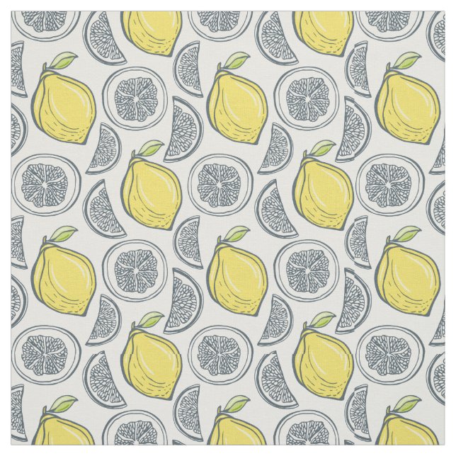 Lemon Pattern fabric (Swatch)