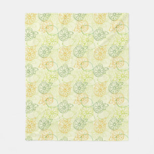 Lemon Pattern Fleece Blanket