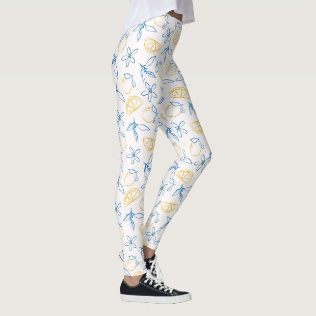 Lemon Pattern Hand Drawn - Leggings (Right)
