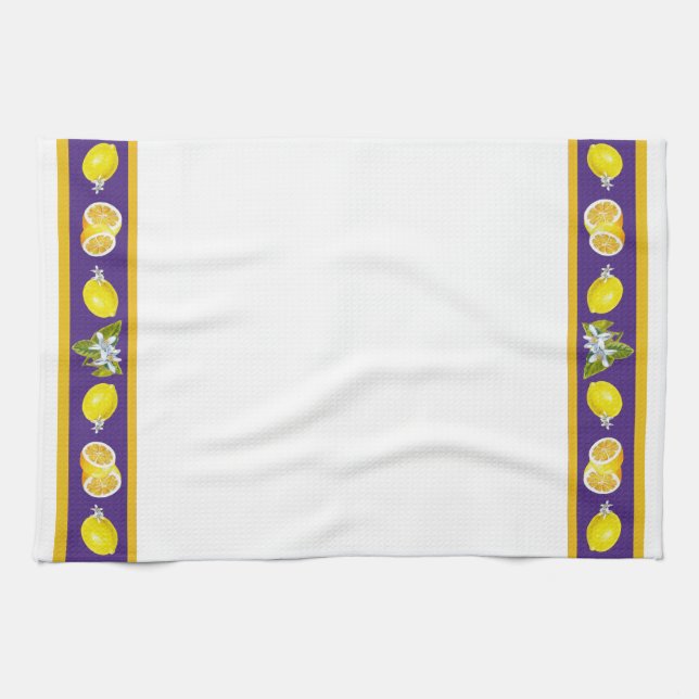 Lemon Pattern I Tea Towel (Horizontal)