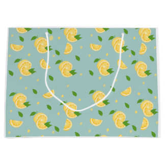 Lemon pattern large gift bag