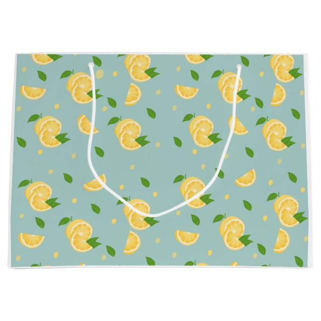 Lemon pattern  large gift bag (Front)