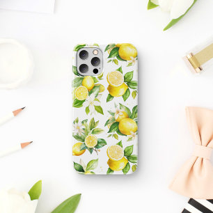 Lemon Pattern, Lemon Flowers, Leaves, Citrus