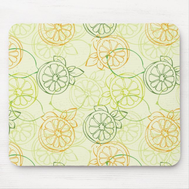 Lemon Pattern Mouse Pad (Front)