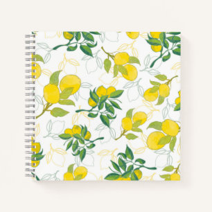 lemon pattern notebook