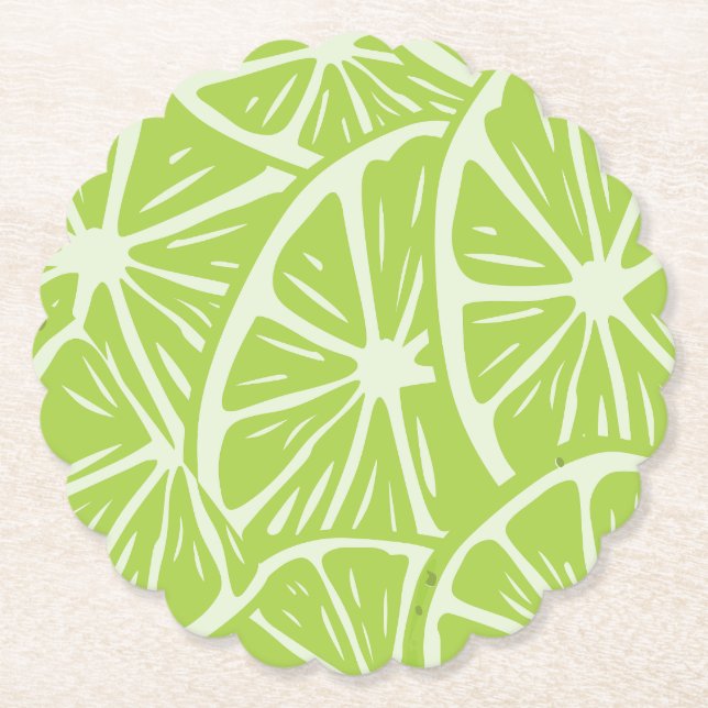 Lemon pattern paper coaster (Front)