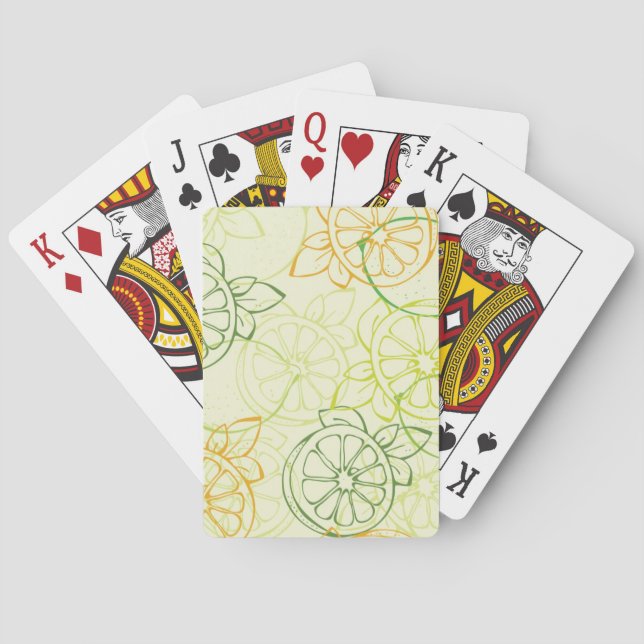 Lemon Pattern Playing Cards (Back)