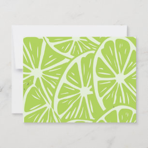 Lemon pattern postcard