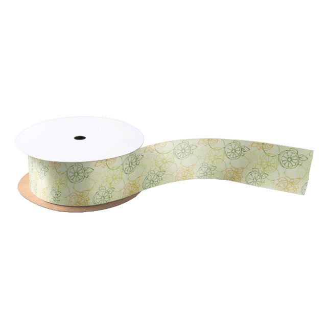 Lemon Pattern Satin Ribbon (Spool)