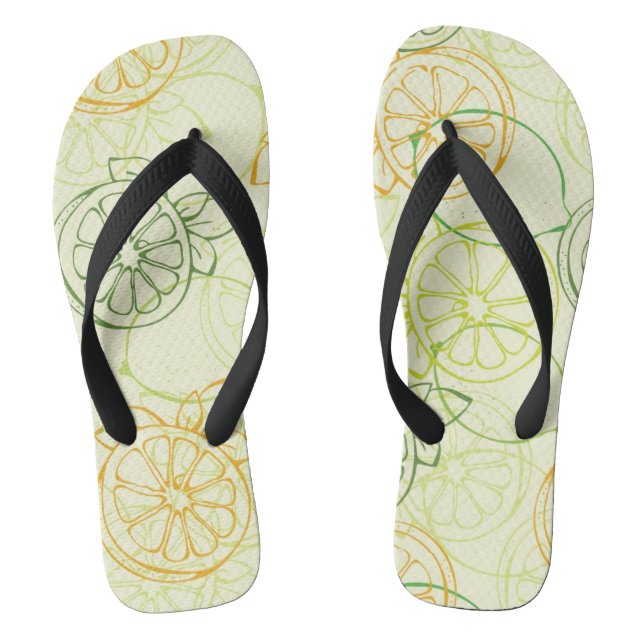 Lemon Pattern Thongs (Footbed)