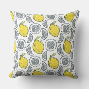 Lemon Pattern throw pillows
