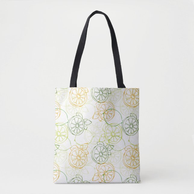 Lemon Pattern Tote Bag (Front)