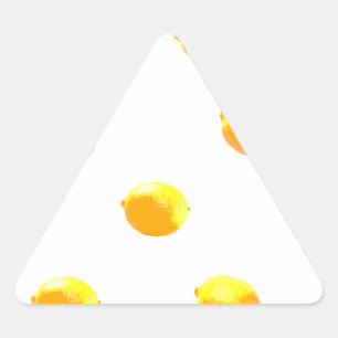 lemon pattern version 1 triangle sticker