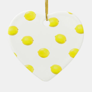 lemon pattern version 2 ceramic ornament