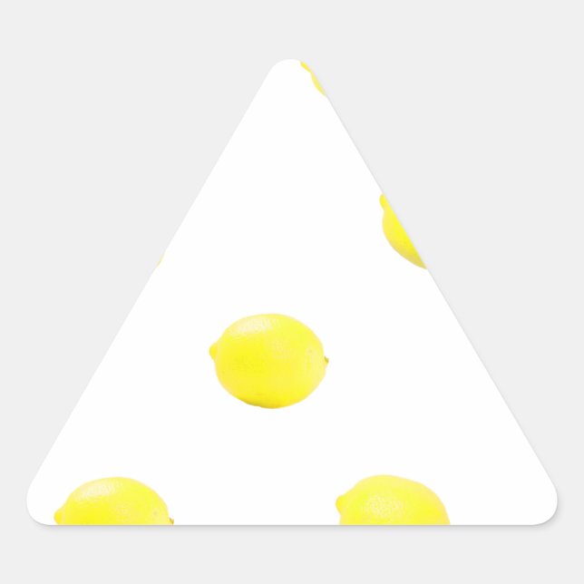 lemon pattern version 2 triangle sticker (Front)