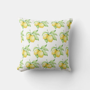 Lemon Pattern Watercolor Simple Cushion