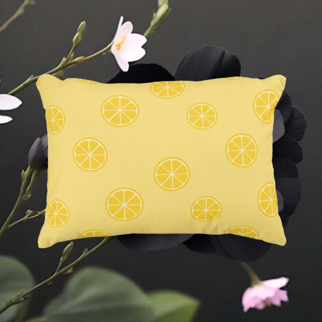 Lemon Pattern Yellow Pillow (Creator Uploaded)
