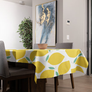 Lemon-Patterned Custom Background Color Tablecloth