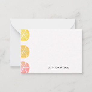 Lemon Personalised Note Cards