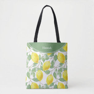 Lemon Personalised Tote Bag