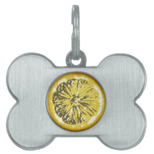 Lemon Pet Name Tag