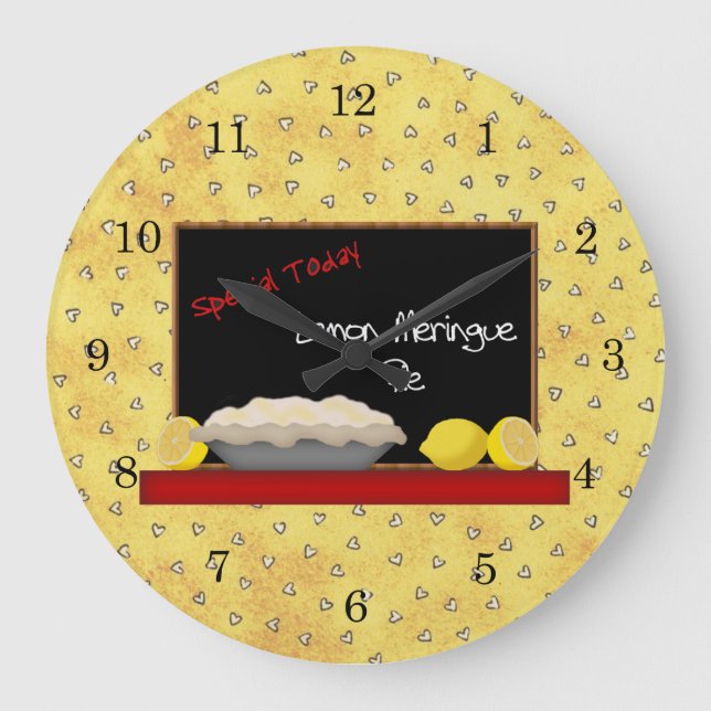 Lemon Pie Diner Wall Clock (Front)