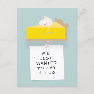 Lemon Pie Hello Postcard