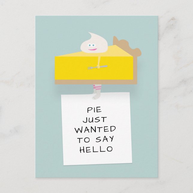 Lemon Pie Hello Postcard (Front)