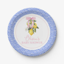 Lemon Pink Bow La Dolce Vita Baby Shower