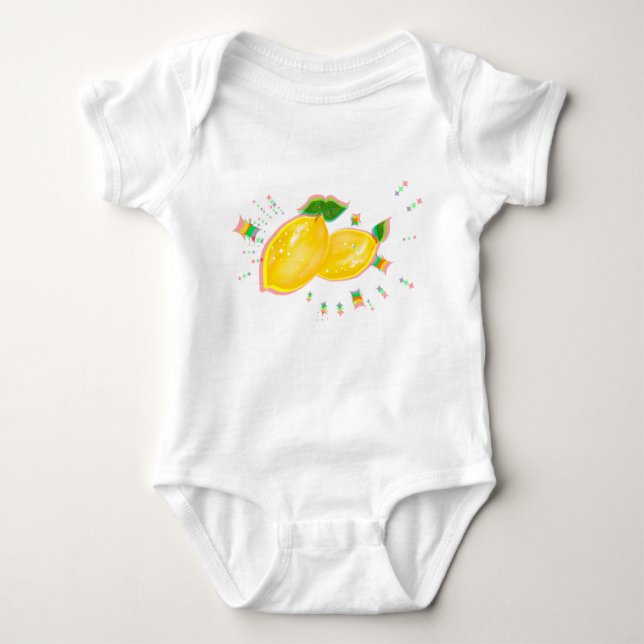 Lemon Pop Baby One-Piece Baby Bodysuit (Front)