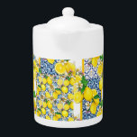 Lemon Portuguese Azulejo Mediterranean Santorini<br><div class="desc">Lemon Portuguese Azulejo Mediterranean Santorini Tile Pattern</div>