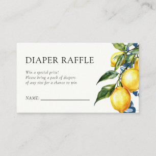 Lemon Positano Italian Baby Shower Enclosure Card