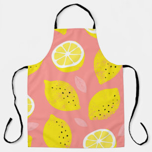 Lemon print, bright seamless summer pattern. apron