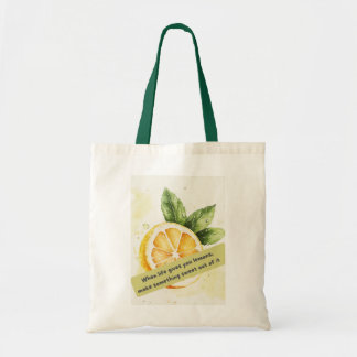 Lemon Quote Tote Bag – Fresh & Inspirational
