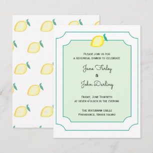 Lemon Rehearsal Dinner Invitation