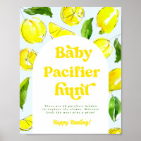 Lemon Retro Baby Pacifier Hunt Shower Games