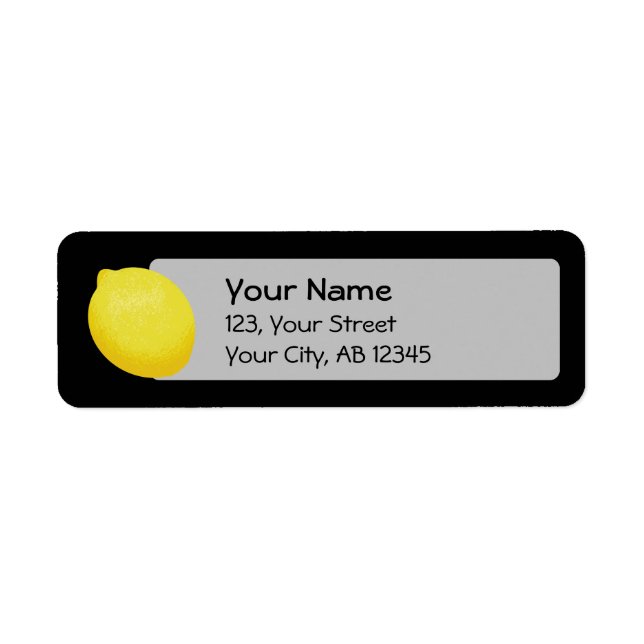 Lemon Return Address Label (Front)