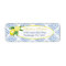 Lemon Return Address Labels, Blue Tile Italian