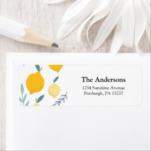 Lemon Return Address Return Address Label