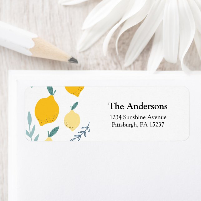 Lemon Return Address Return Address Label (Insitu)