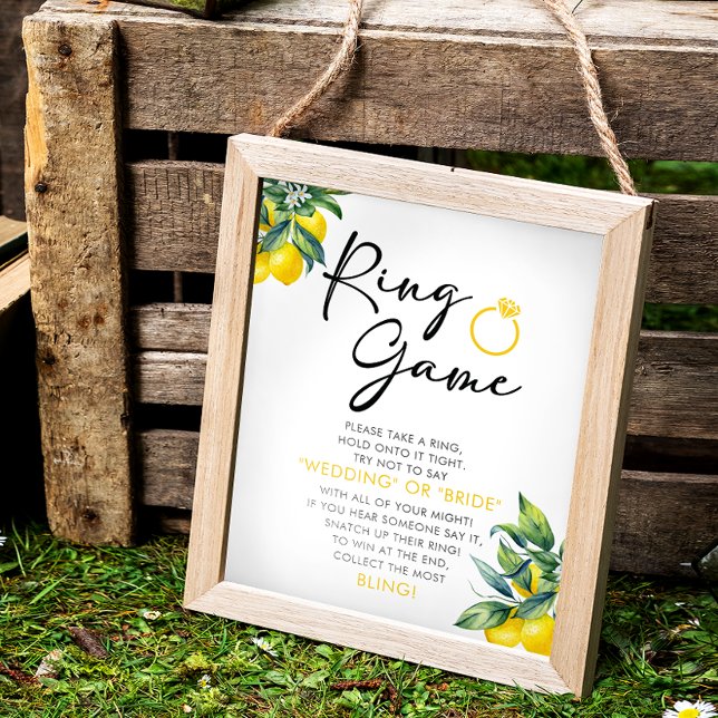 Lemon Ring Game Bridal Shower Sign (Creator Uploaded)