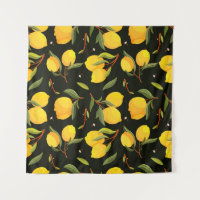 Lemon seamless pattern. Handpainted lemon illustra