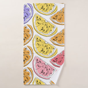 Lemon seamless pattern. summer background with cit bath towel