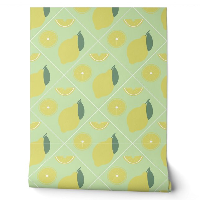 lemon seamless pattern wallpaper (Unrolling)
