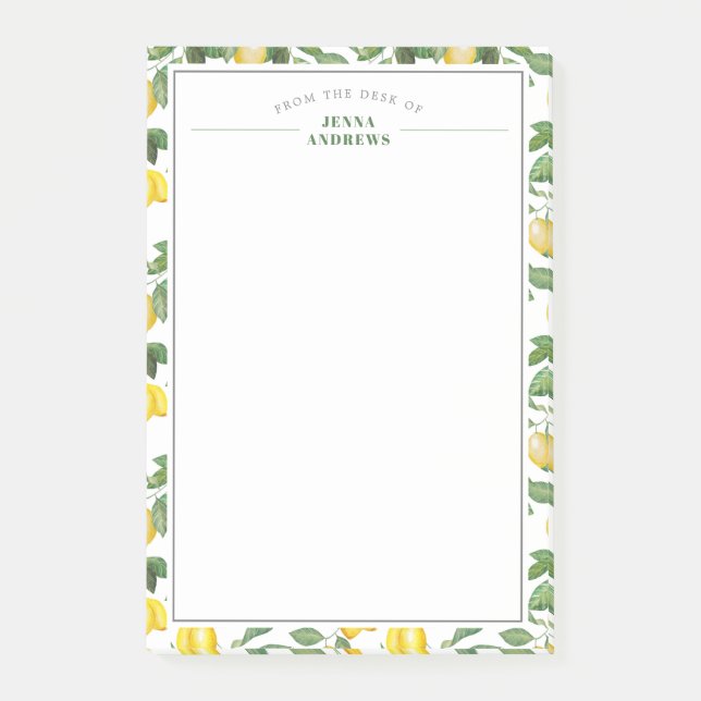 Lemon Season | Correspondence Style Post-it Notes (Front)