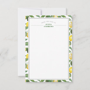 Lemon Season Desk Correspondence Card
