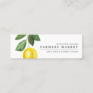 Lemon Season   Farmers Market Custom City Mini Business Card